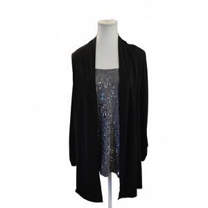AGB Black Cardigan Sweater Medium